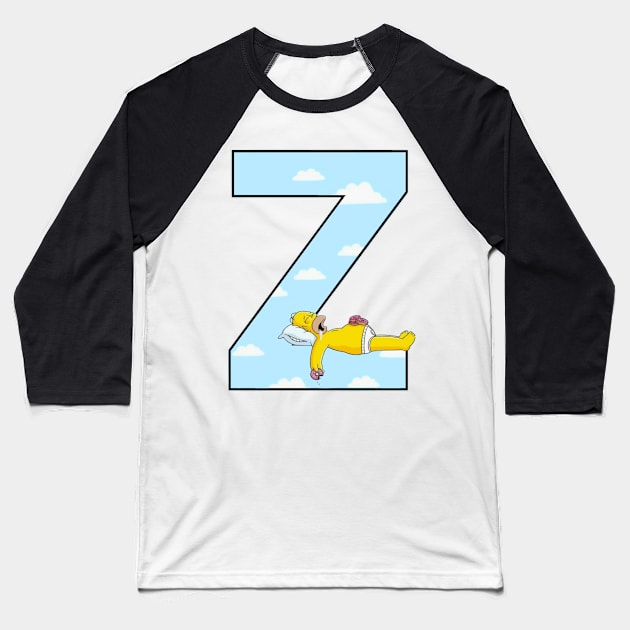 Simpsons letter Baseball T-Shirt by ZoeBaruch